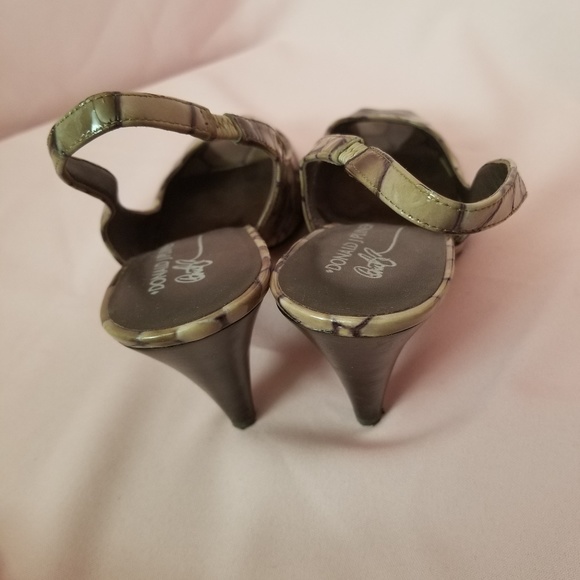 DONALD J PLINER Papina Open Toe Slingback Heels 10 - Picture 7 of 8